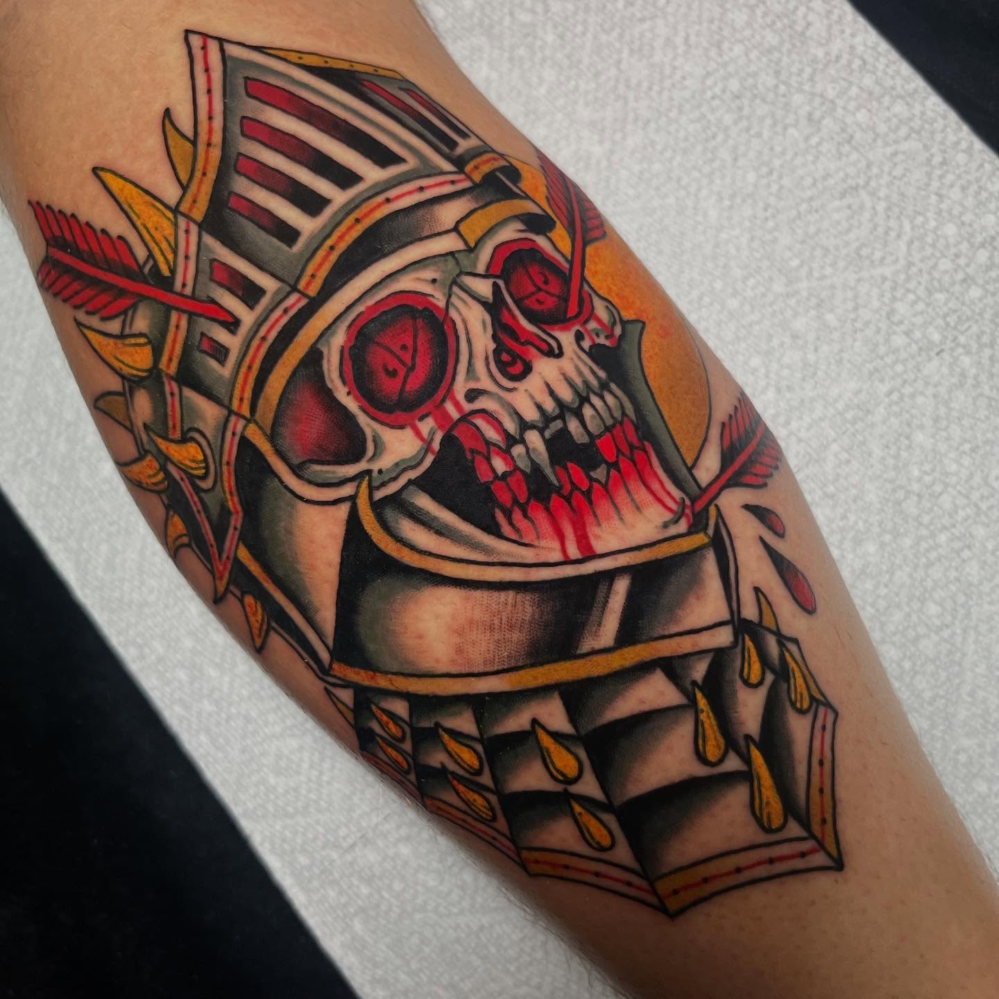 Tattoo by @saralewistattoo — american_traditional, dark_realism
