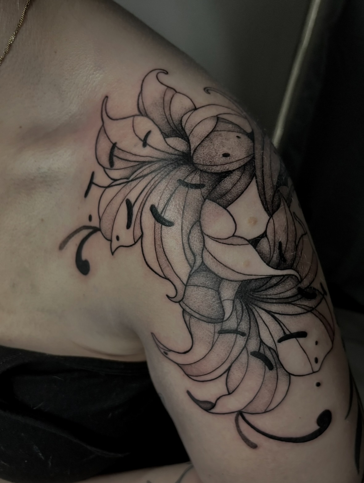 Tattoo by @1nkzilla — dotwork, black_and_grey