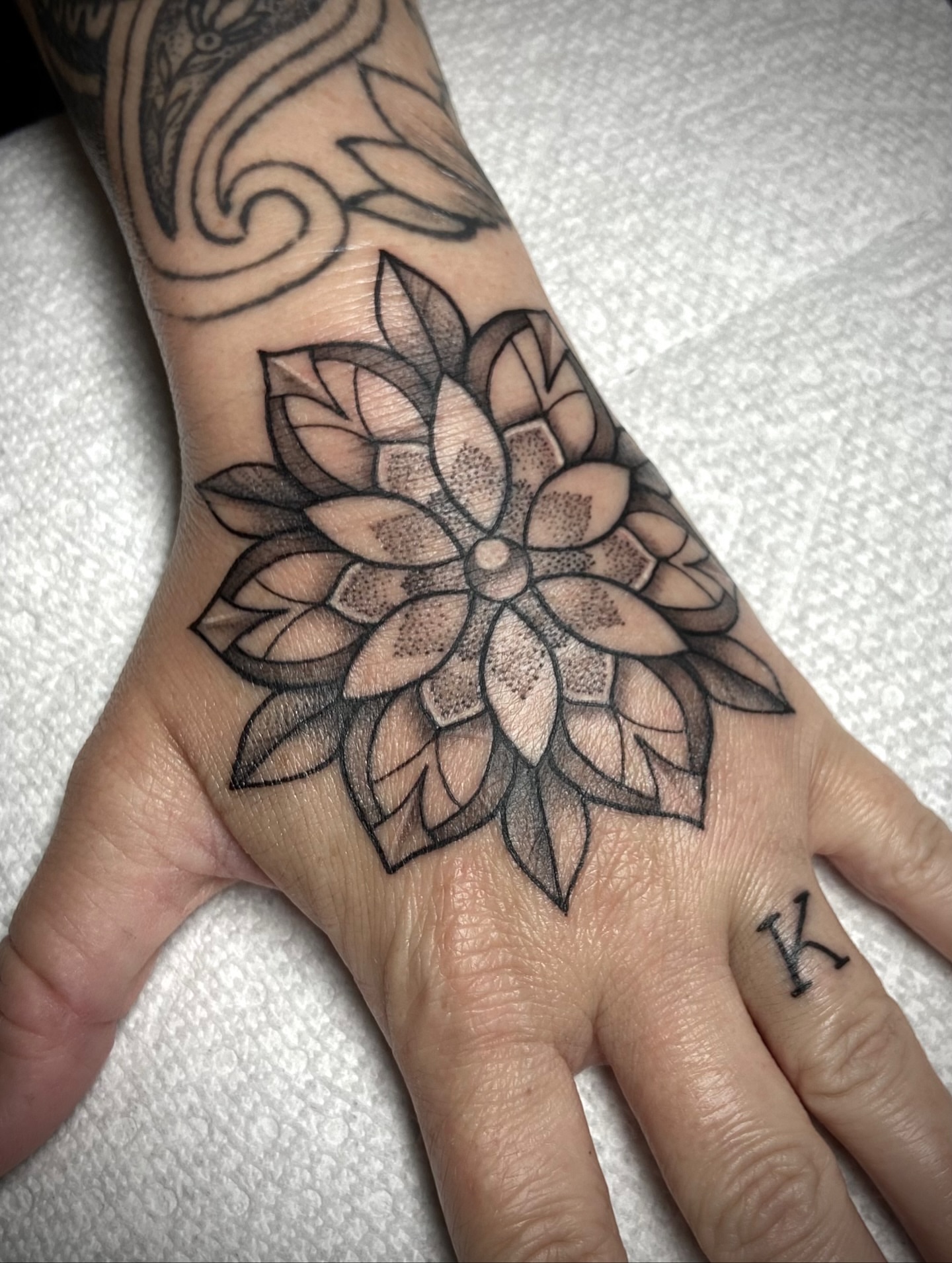 Tattoo by @byrd_tattoos — dotwork