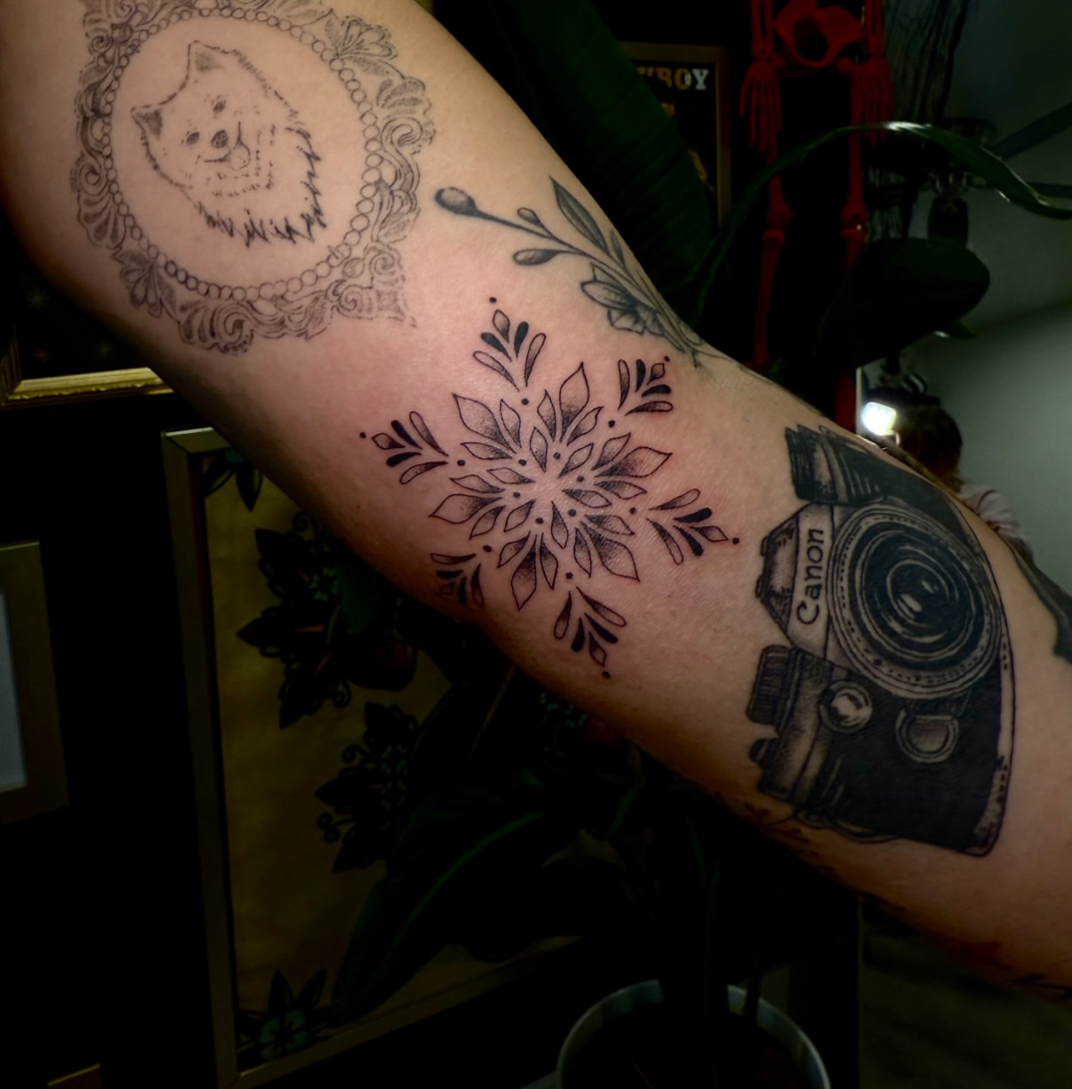 Camera black and grey tattoo on the forearm by Ki ☆ SLC TATTOO ARTIST