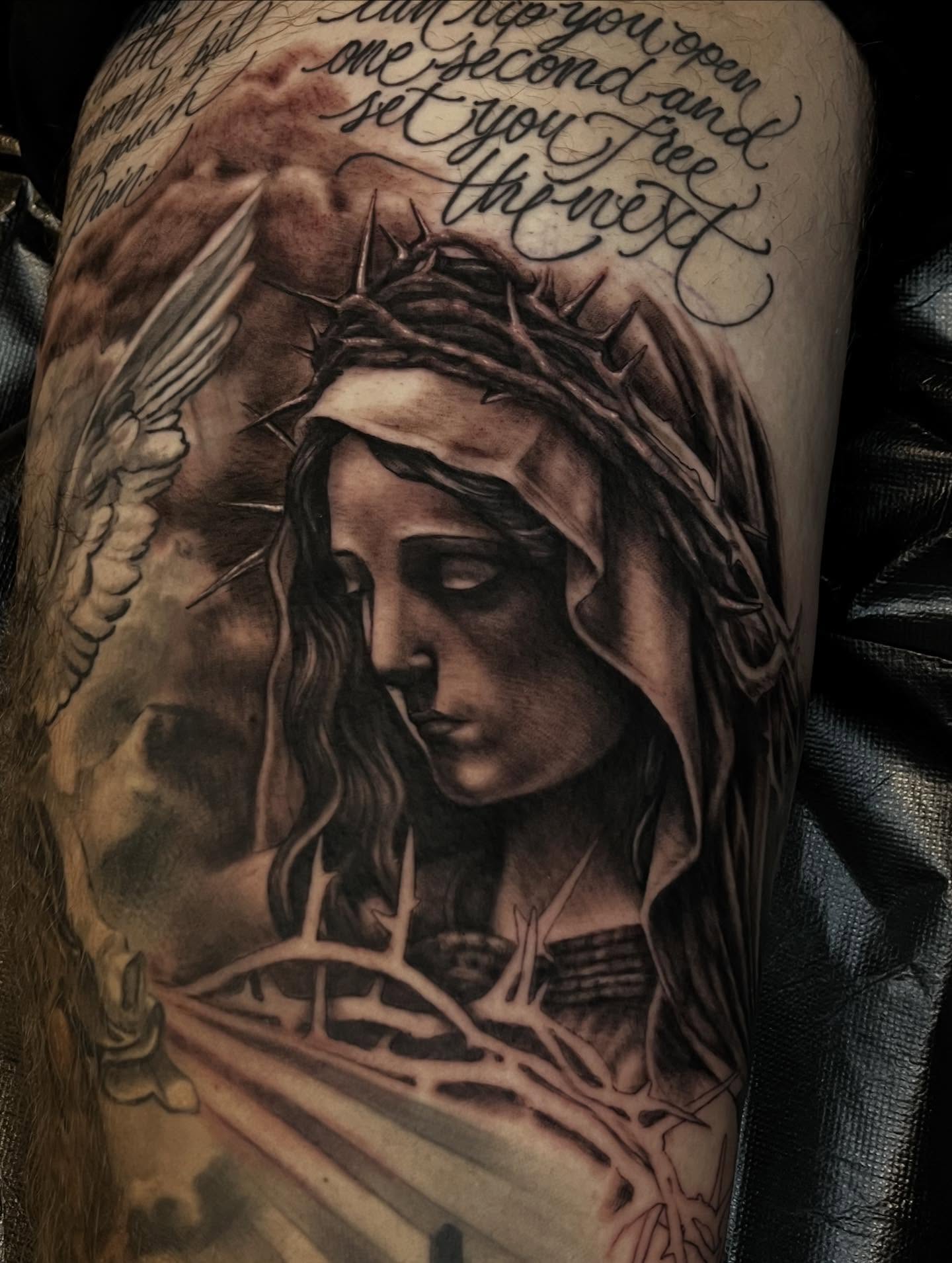 Tattoo by @adamhabecker — black_and_grey, realism