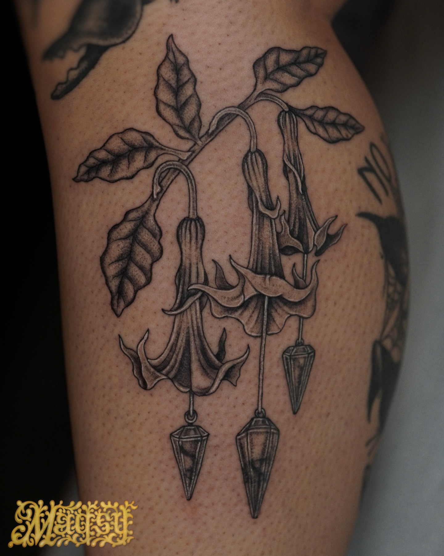 Tattoo by @artofmagsy — black_and_grey