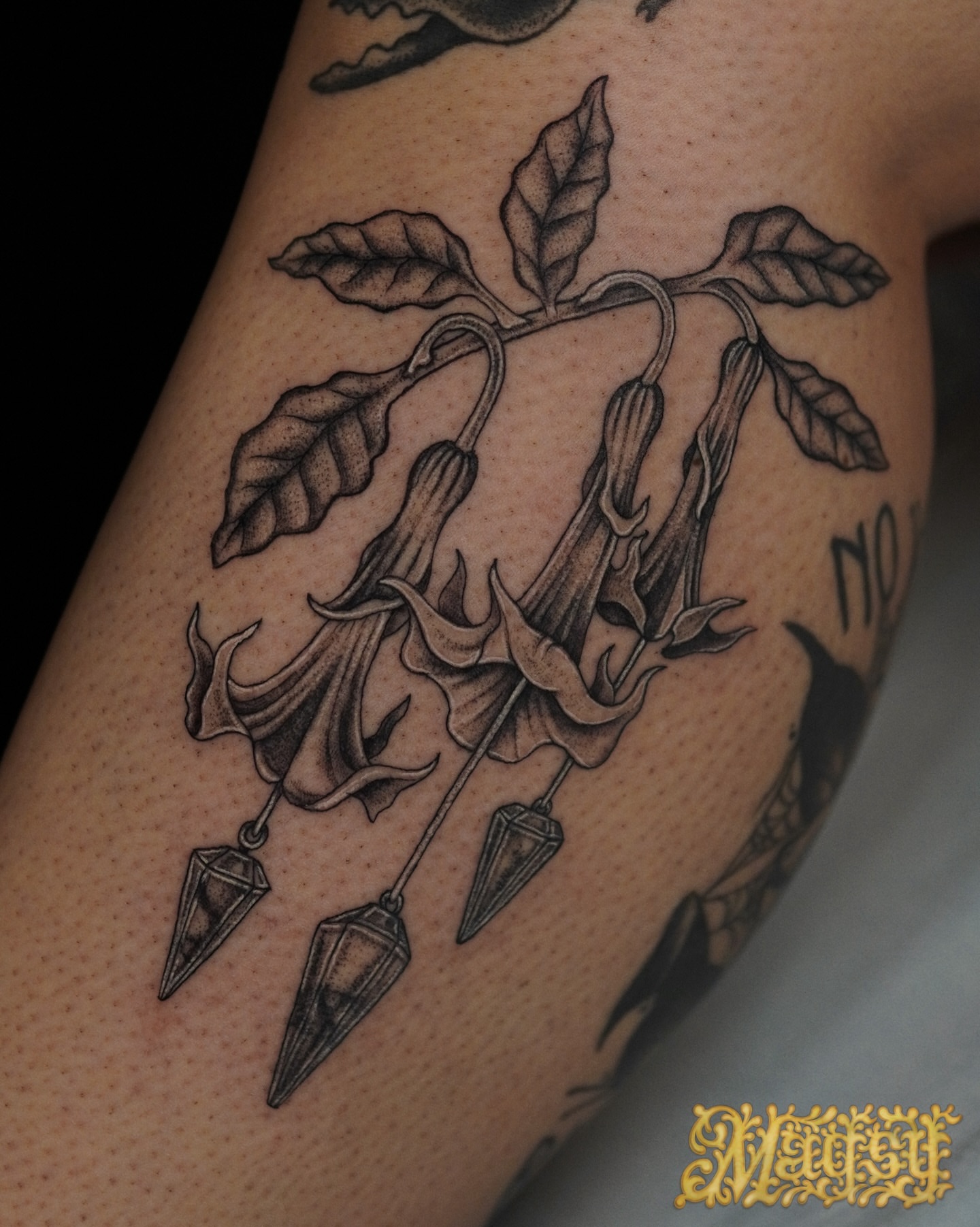 Tattoo by @artofmagsy — dotwork, black_and_grey