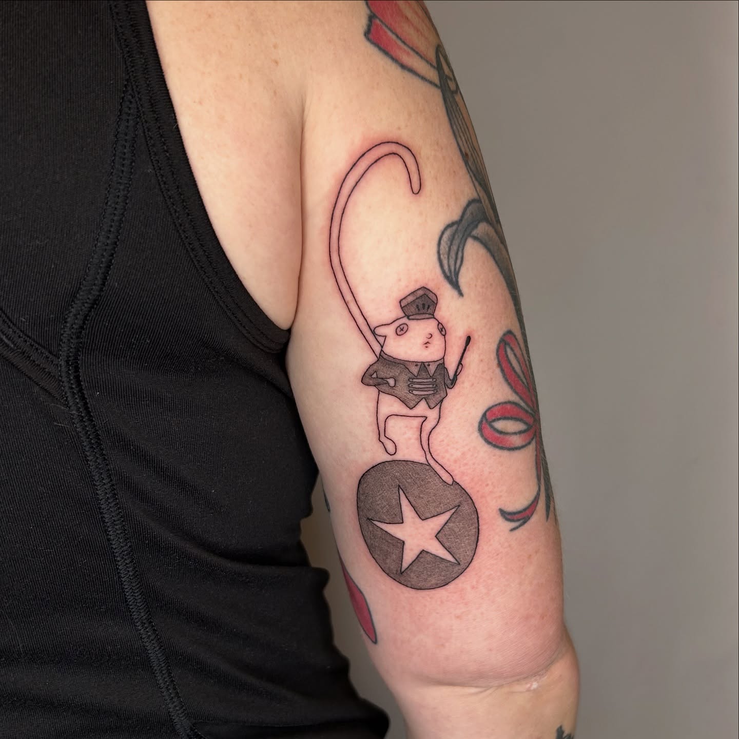 Tattoo by @lampladytattoos — black_and_grey