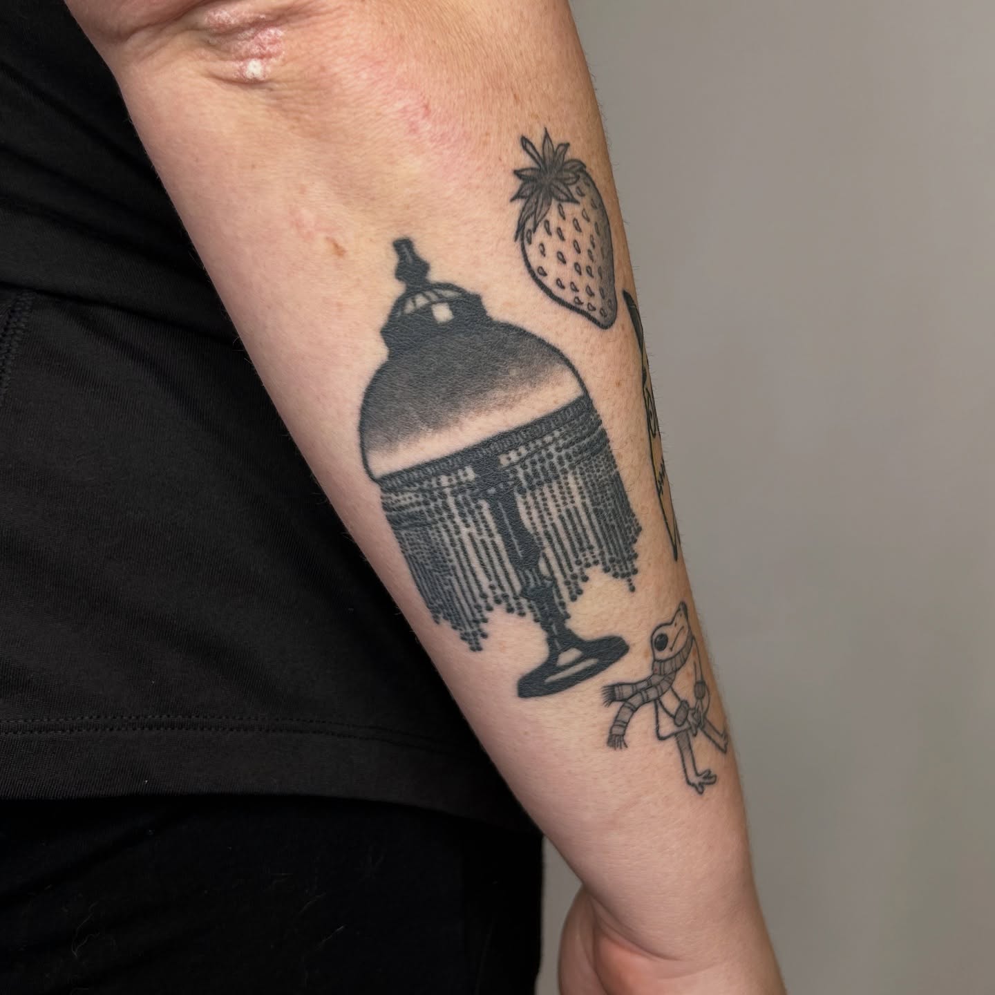Tattoo by @lampladytattoos — dotwork, black_and_grey