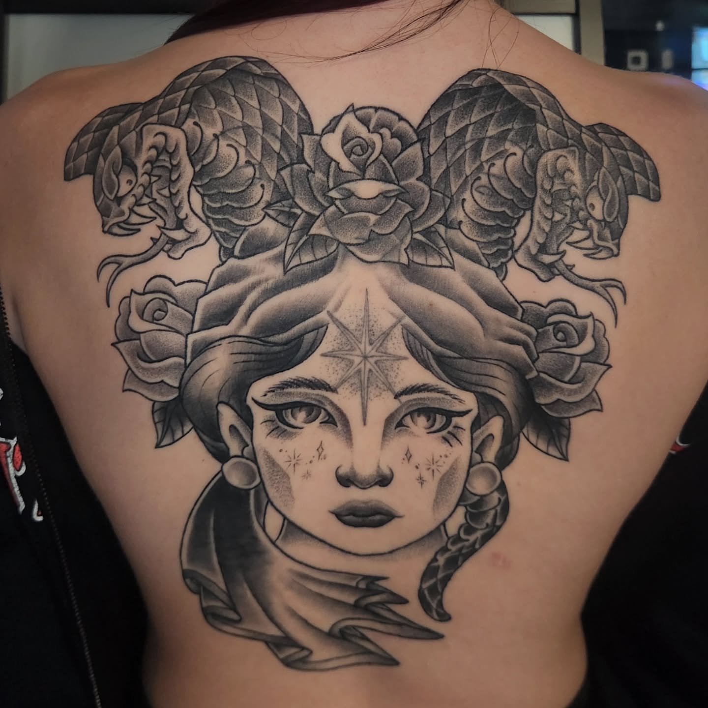 Tattoo by @dripping_moustache — american_traditional, black_and_grey