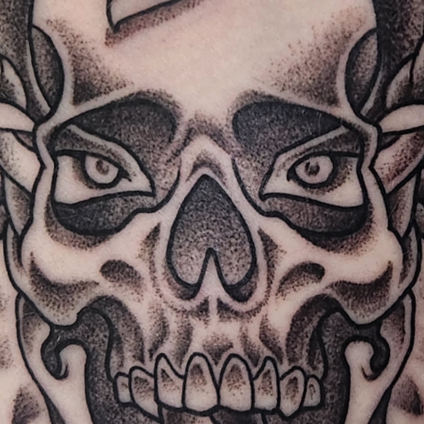 Tattoo by @dripping_moustache — dotwork