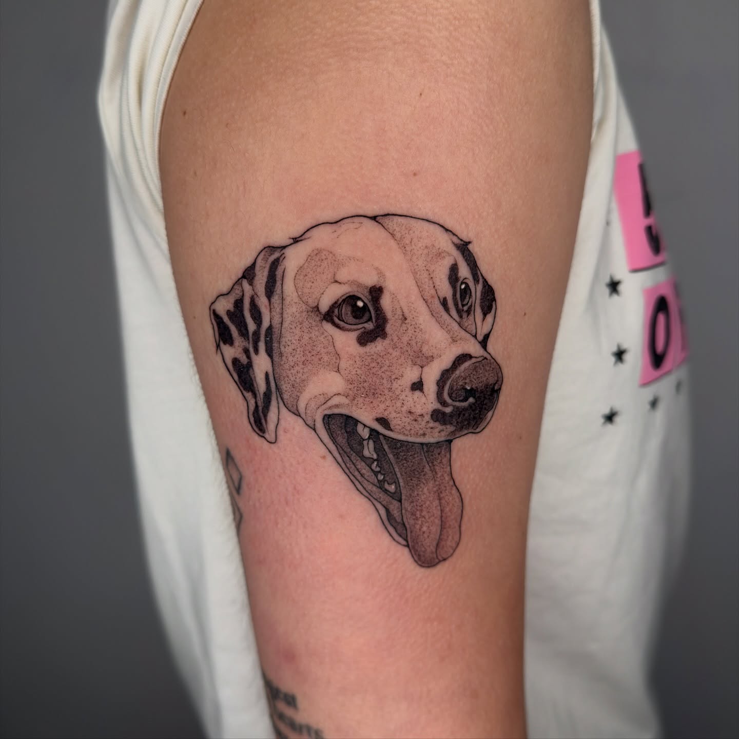 Tattoo by @juleghoul — dotwork, realism
