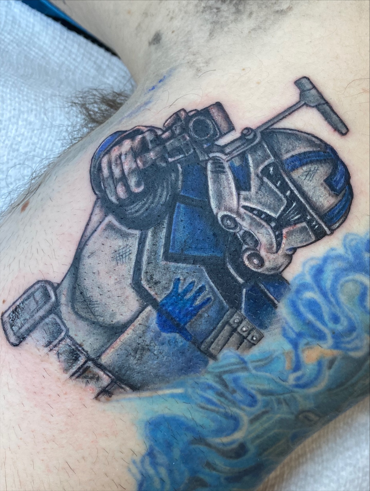 Tattoo by @rotten_randi_tattoo — black_and_grey
