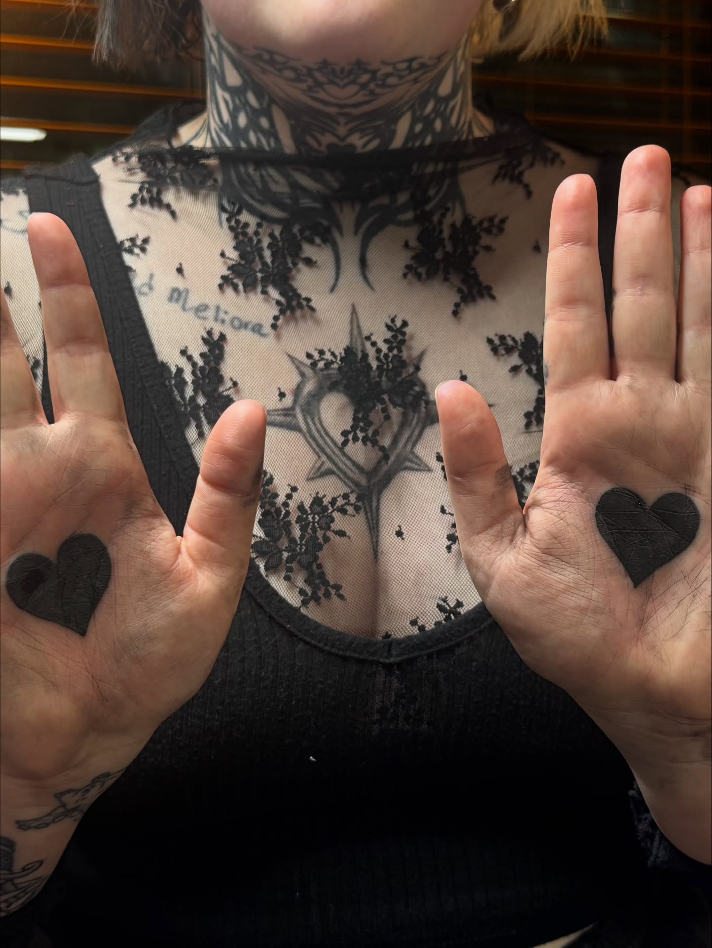 Heart black and grey tattoo on the hand by Teagan Rachel, Millcreek, Utah