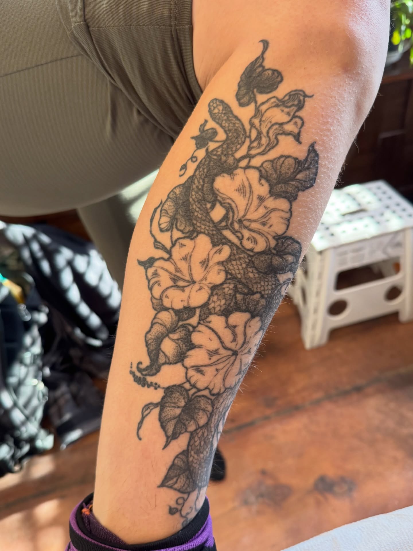 Tattoo by @rebekatattoos — black_and_grey