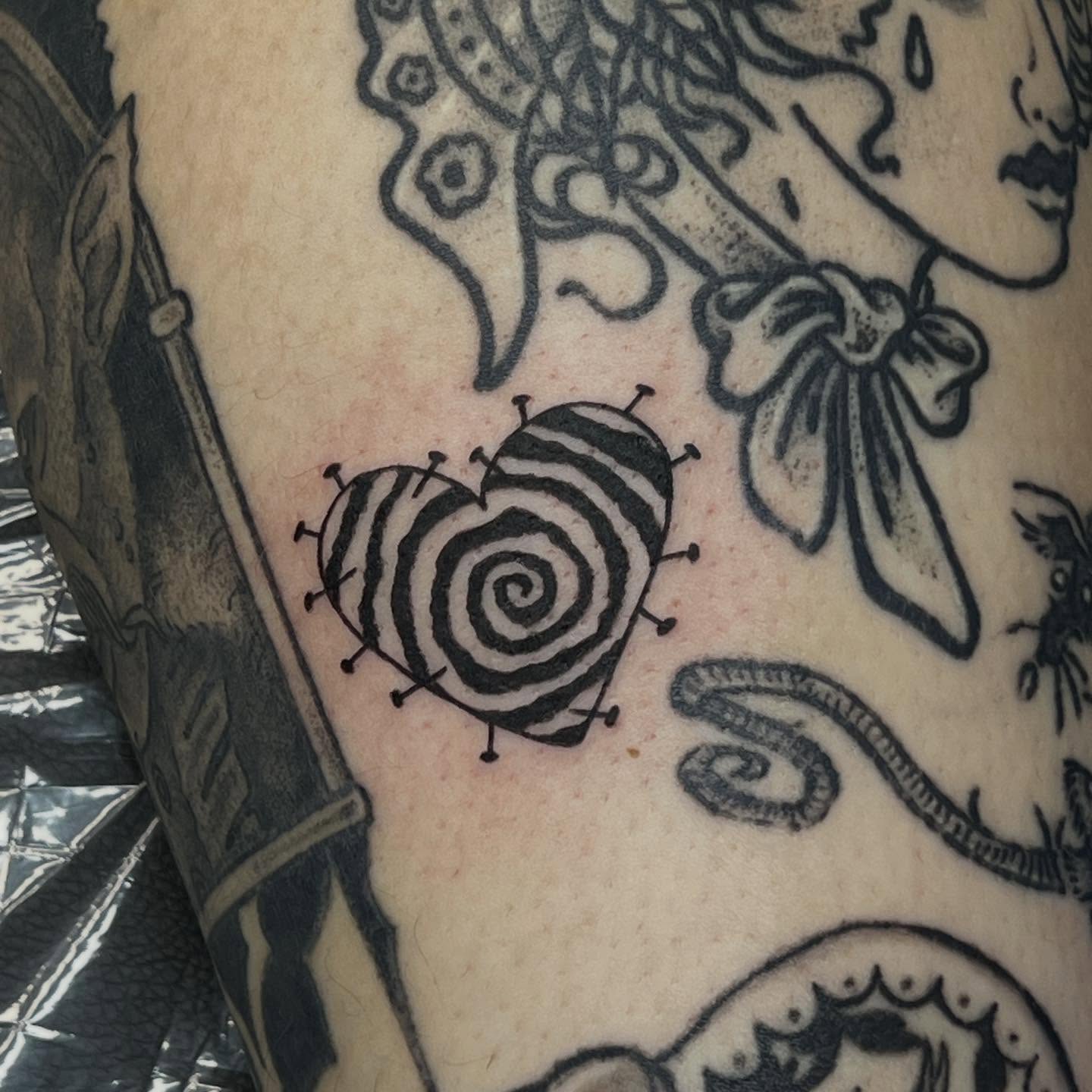 Tattoo by @chameleonart — black_and_grey