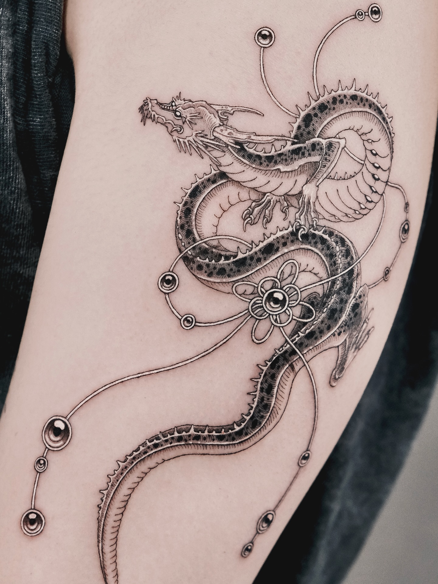 Tattoo by @pobitattoo — black_and_grey