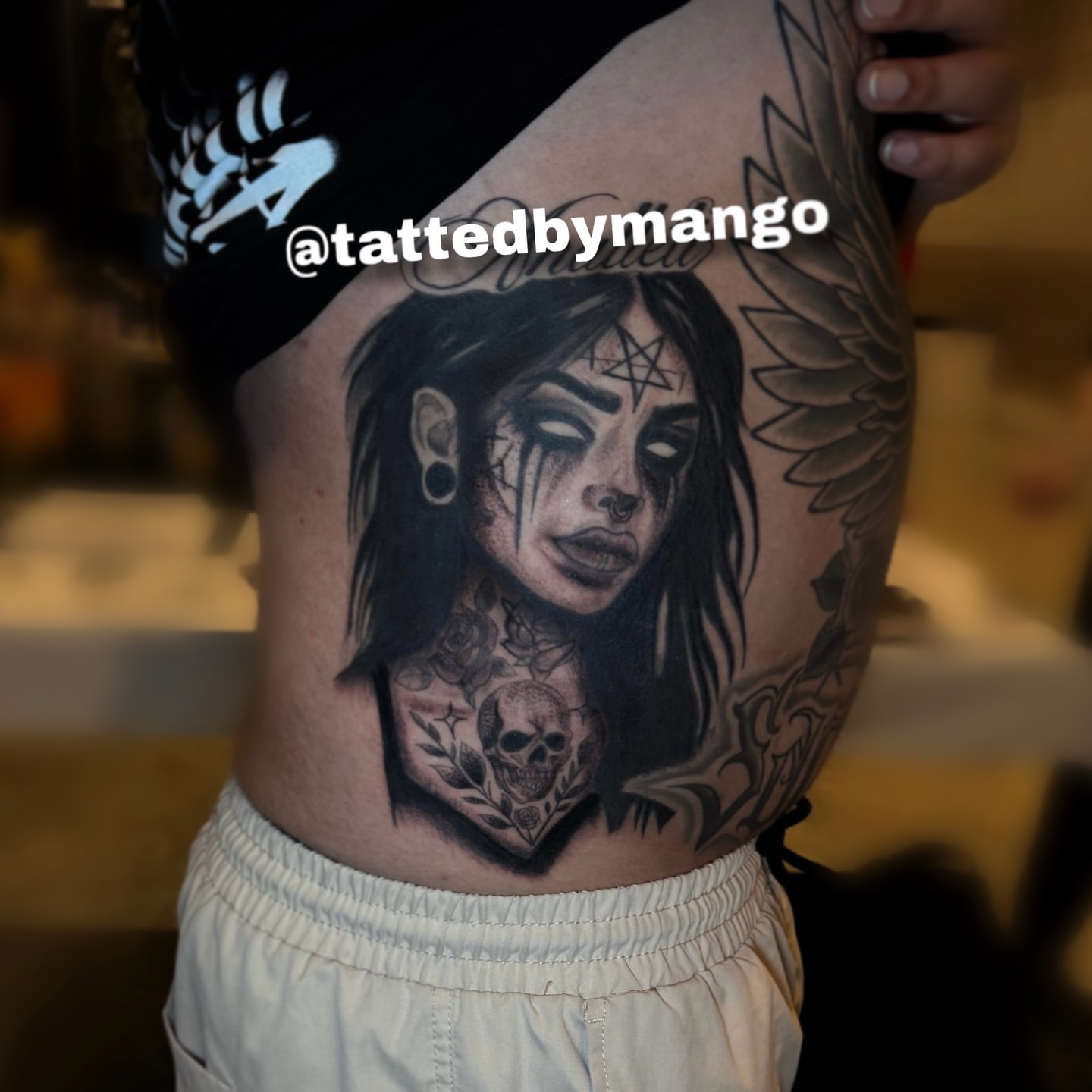 Tattoo by @missmangokush — realism, dark_realism