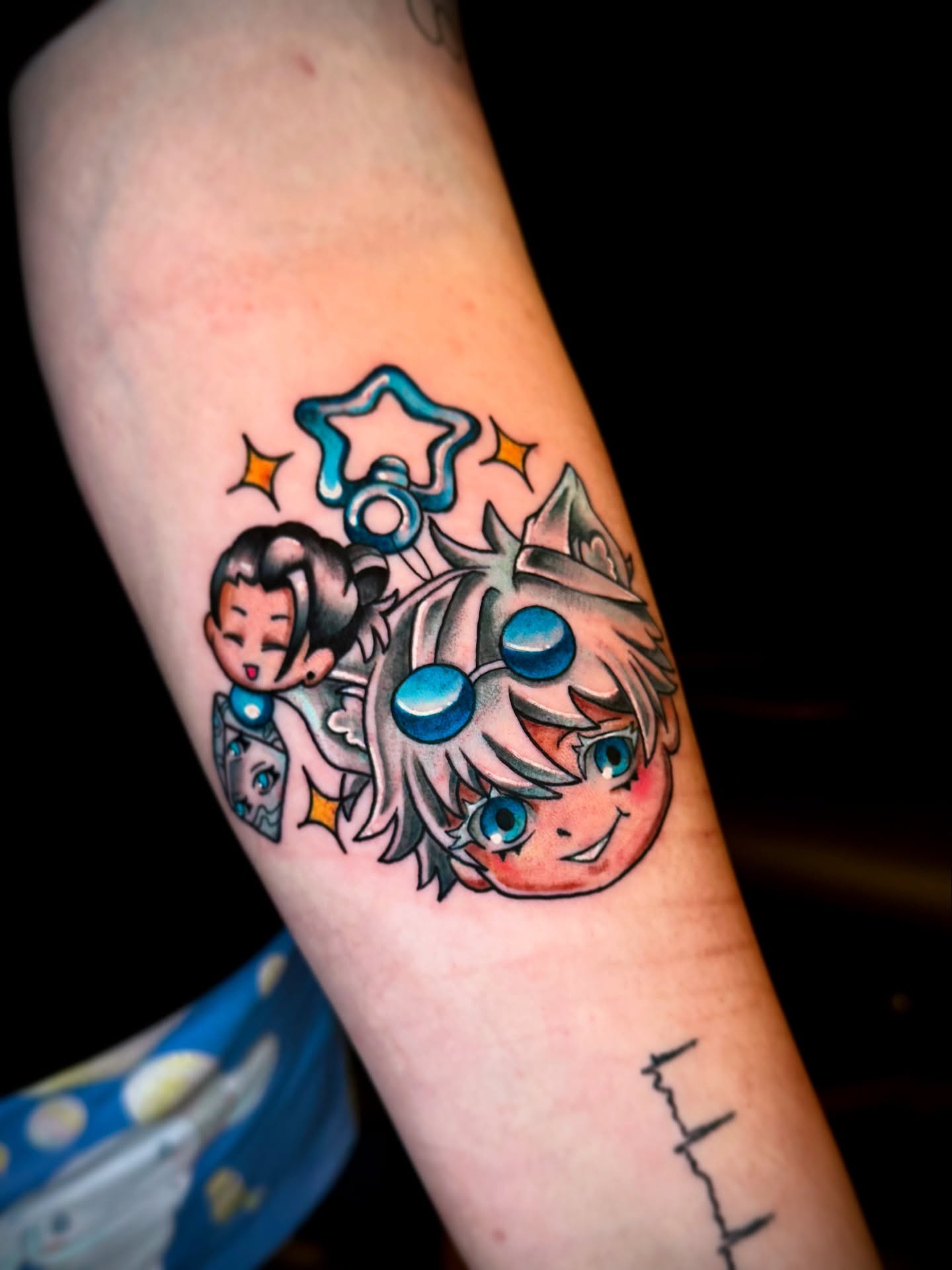 Tattoo by @silverie_inks β anime, dotwork