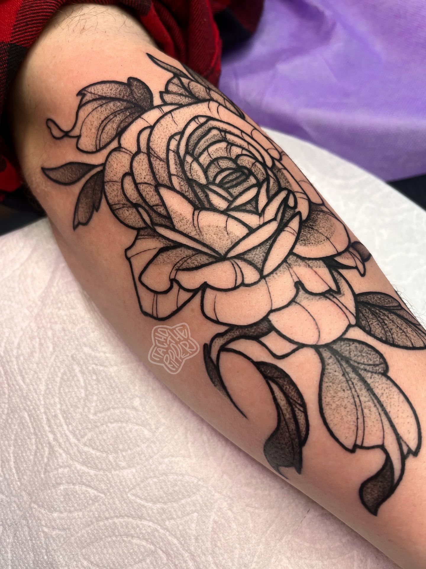 Tattoo by @tachotheripper — dotwork