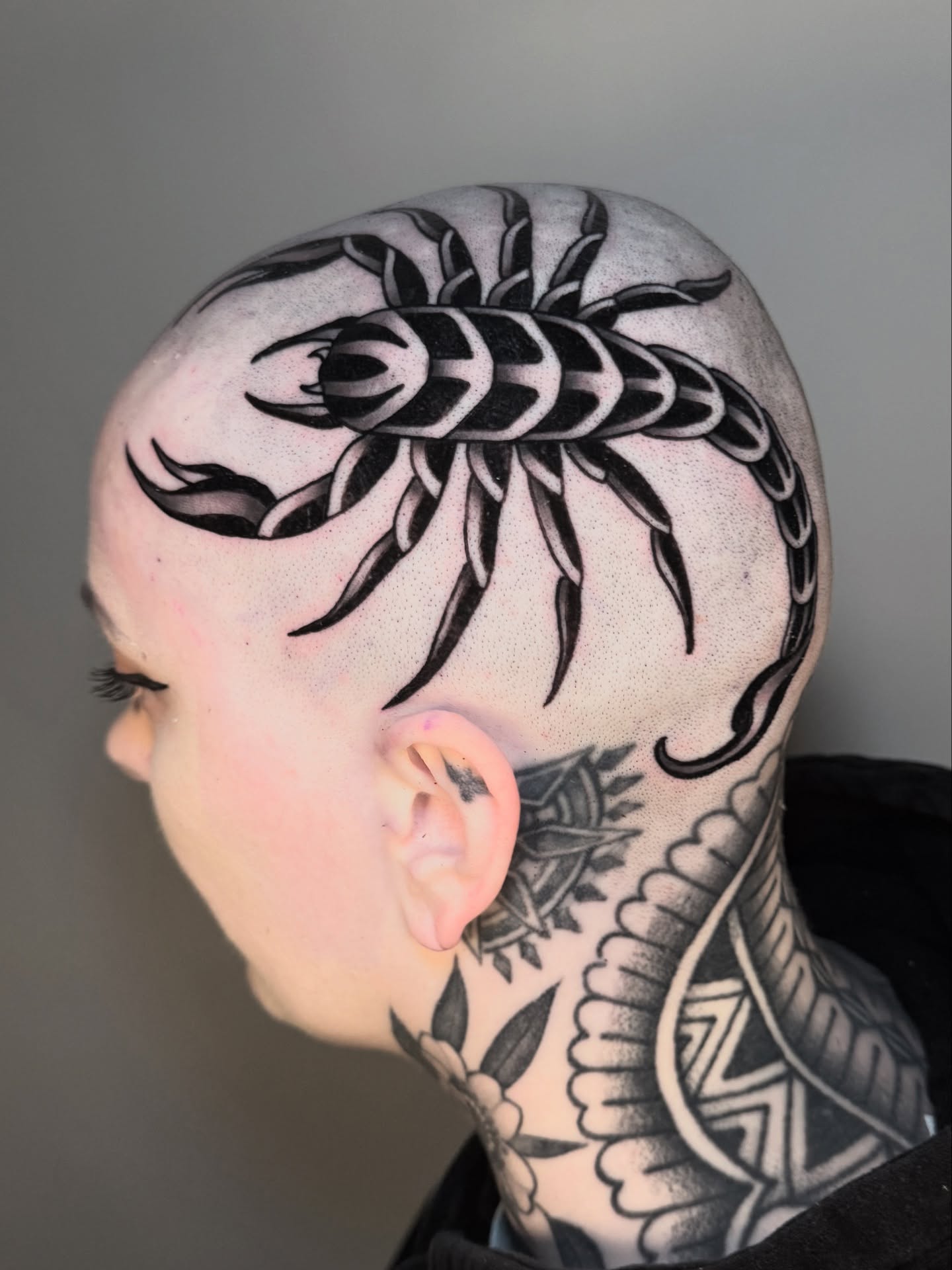 Tattoo by @ninjakixxtattoo — black_and_grey