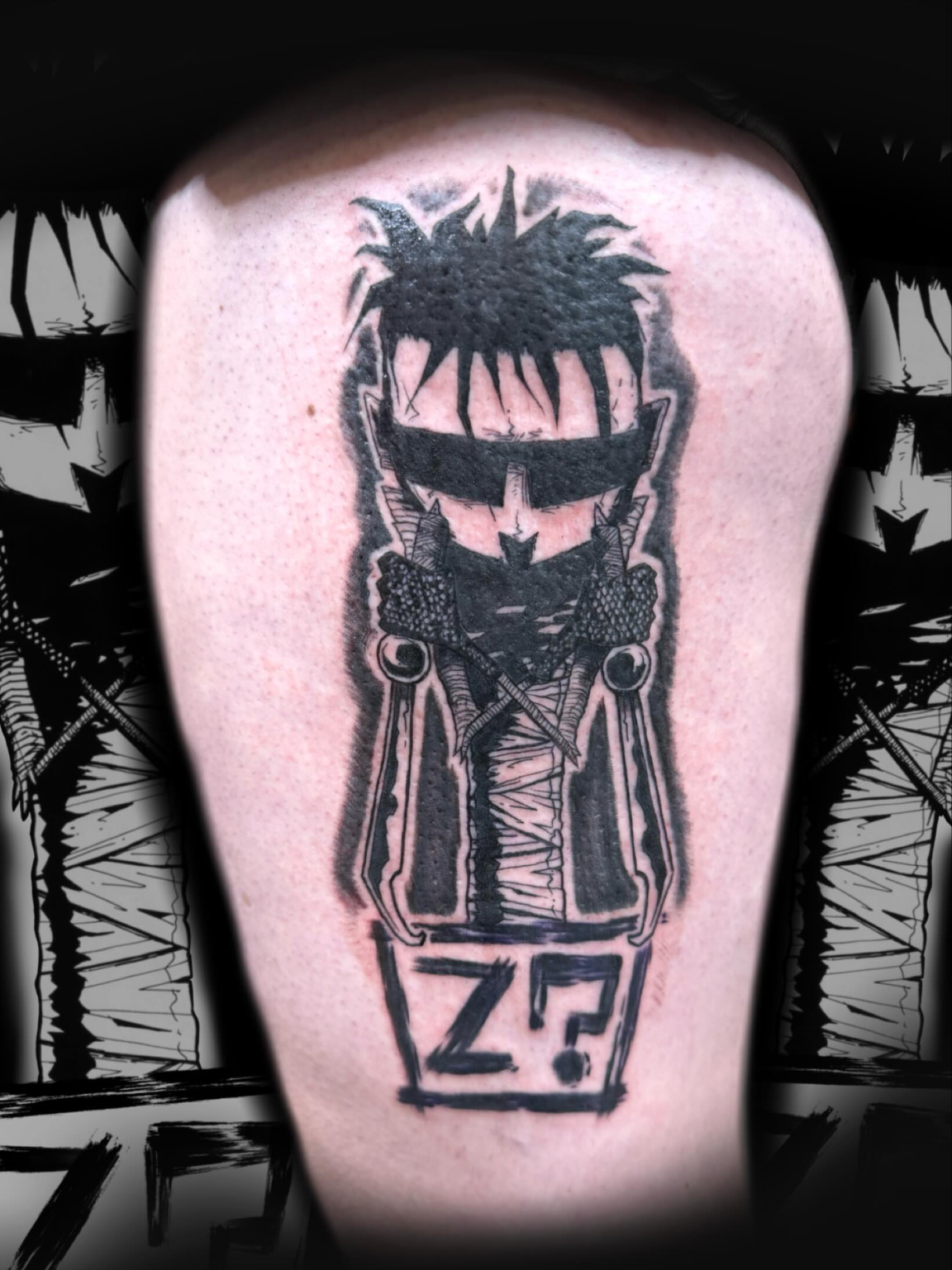 Tattoo by @falseteethgod — anime