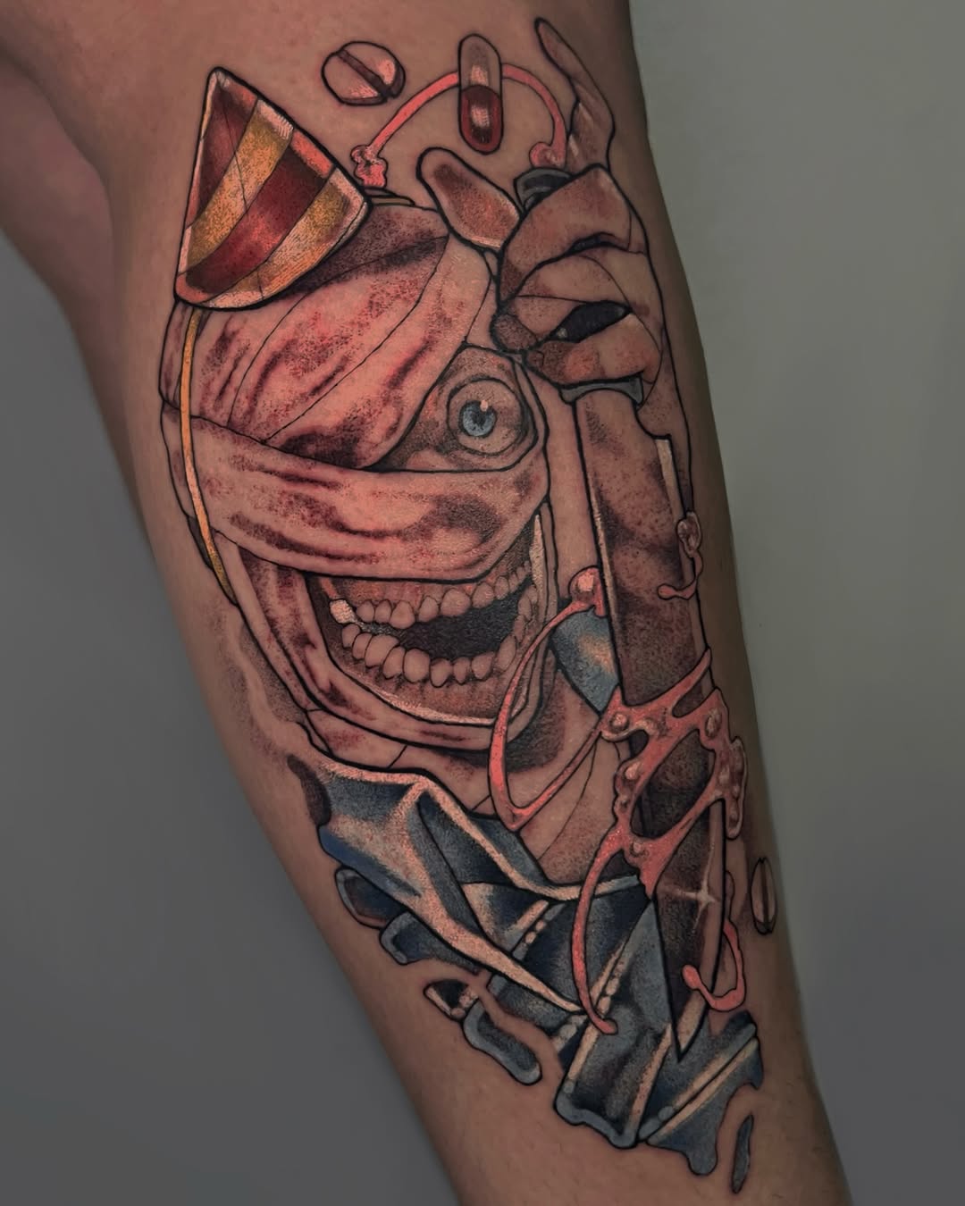 Tattoo by @mousepawz_tattoo — dark_realism, trash_polka