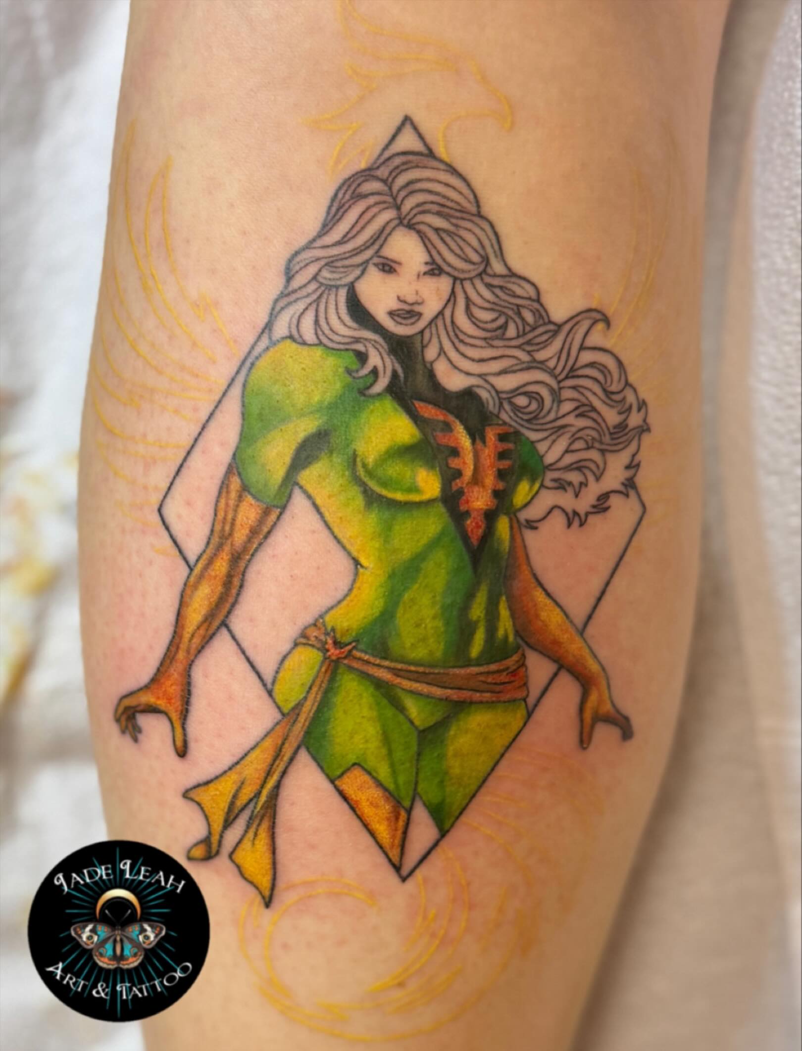 Tattoo by @jadeleah.artandtattoo β geometric, illustrative