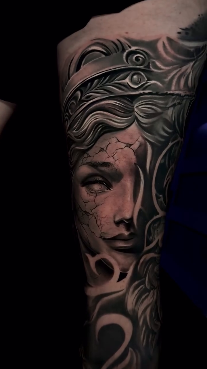 Tattoo by @davidsontattoortg β realism, black_and_grey