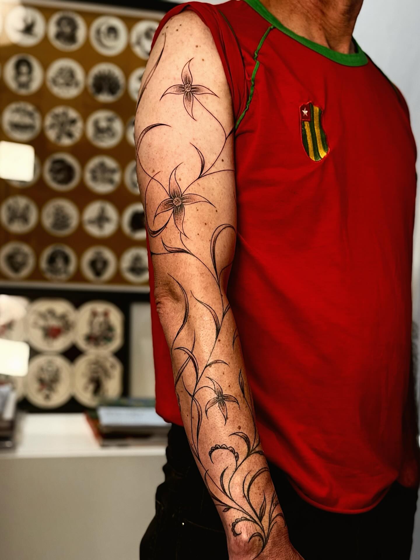 Floral design black and grey tattoo on the forearm by MISO ⟡ Bay Area Tattoo Artist