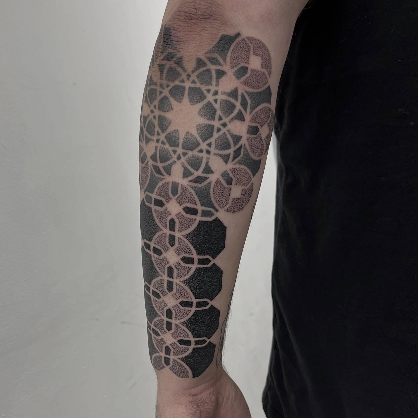 Tattoo by @setharcane — dotwork, geometric
