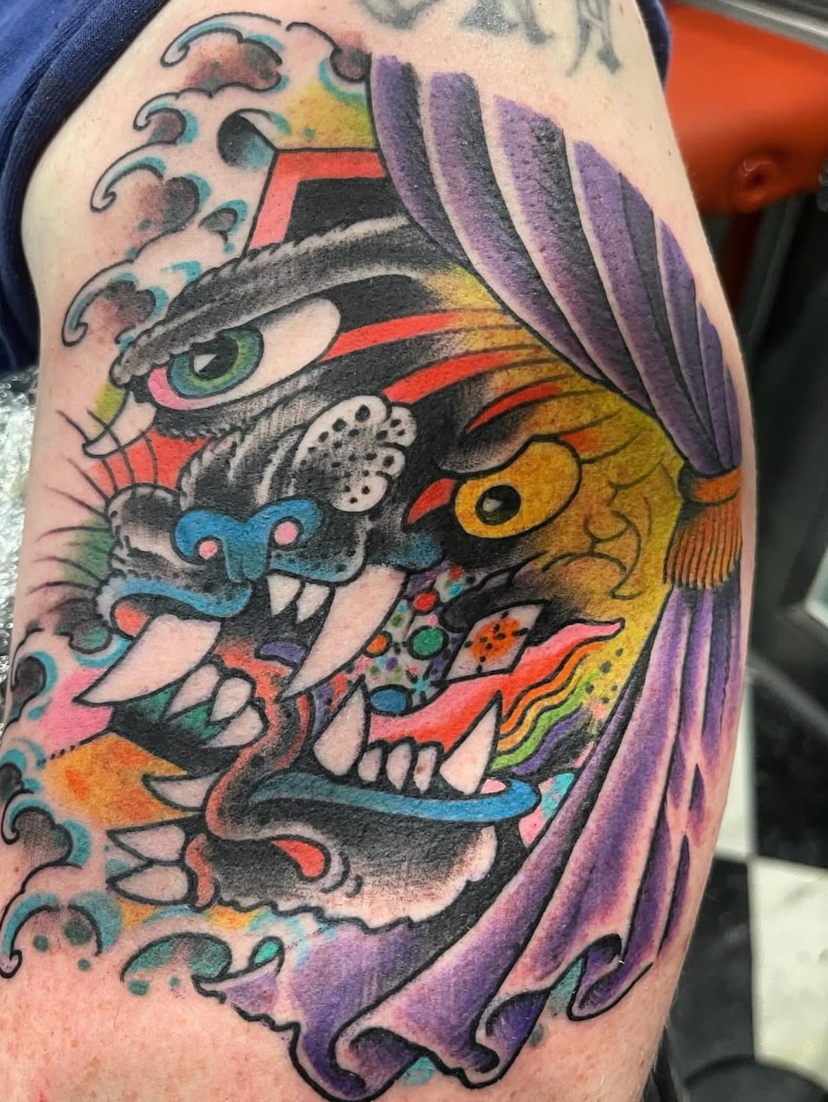 Tattoo by @mikewilsontattoo — american_traditional, dotwork