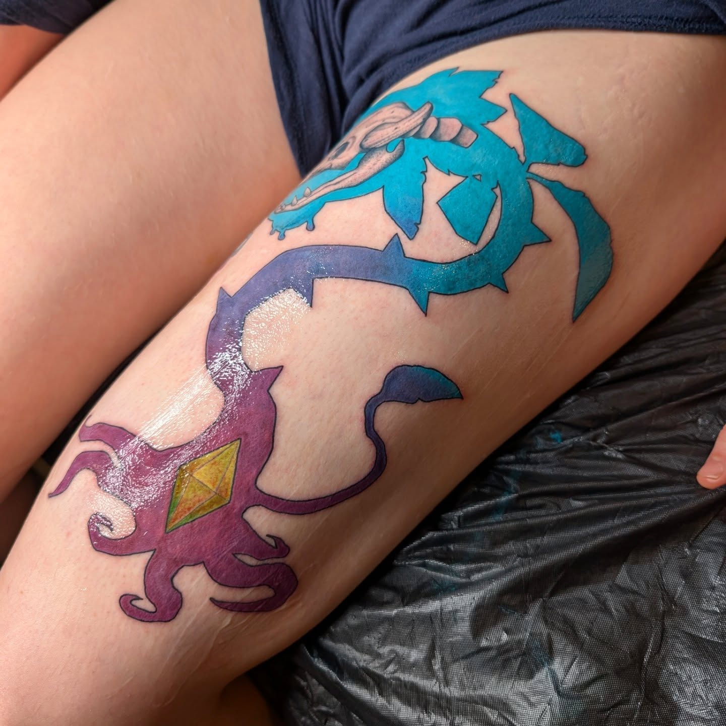 Tattoo by @mimtheyertattoos — geometric, dotwork