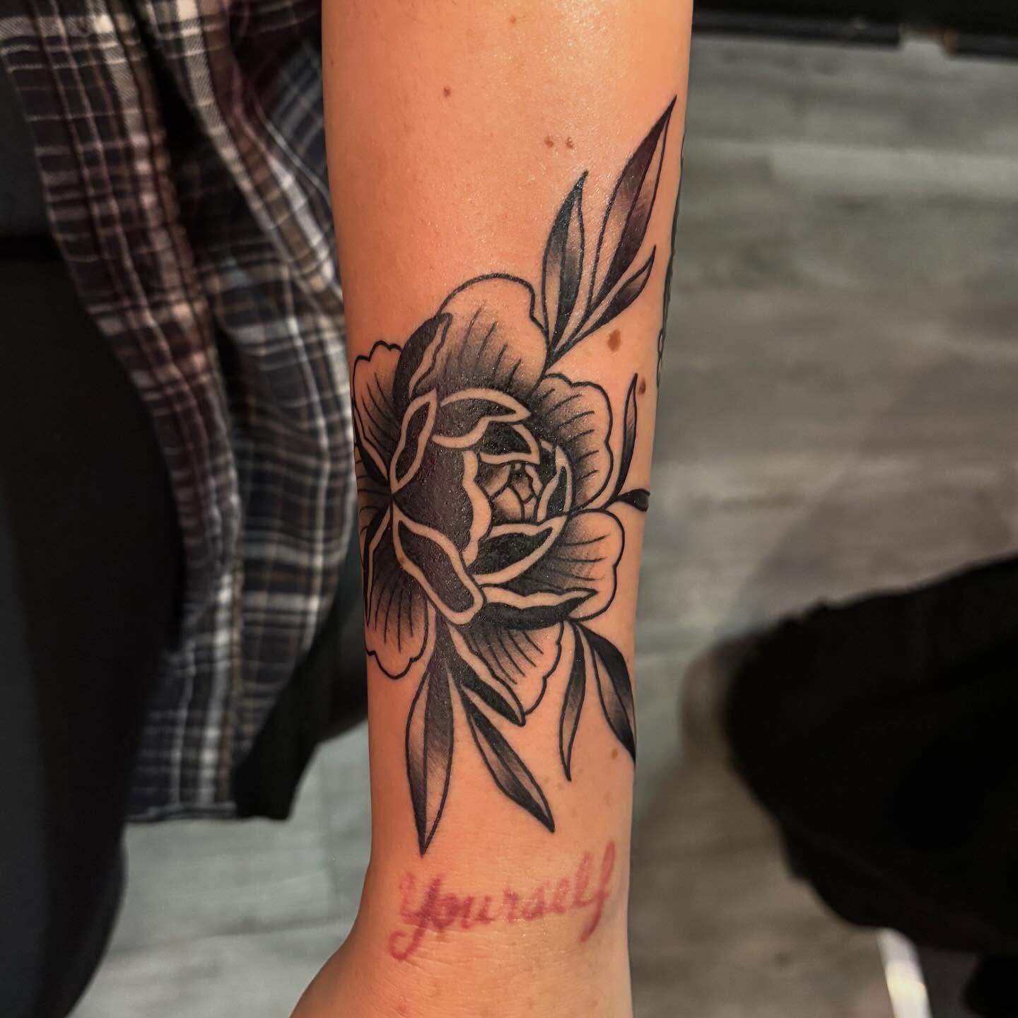 Tattoo by @gypsymaverick_ — black_and_grey