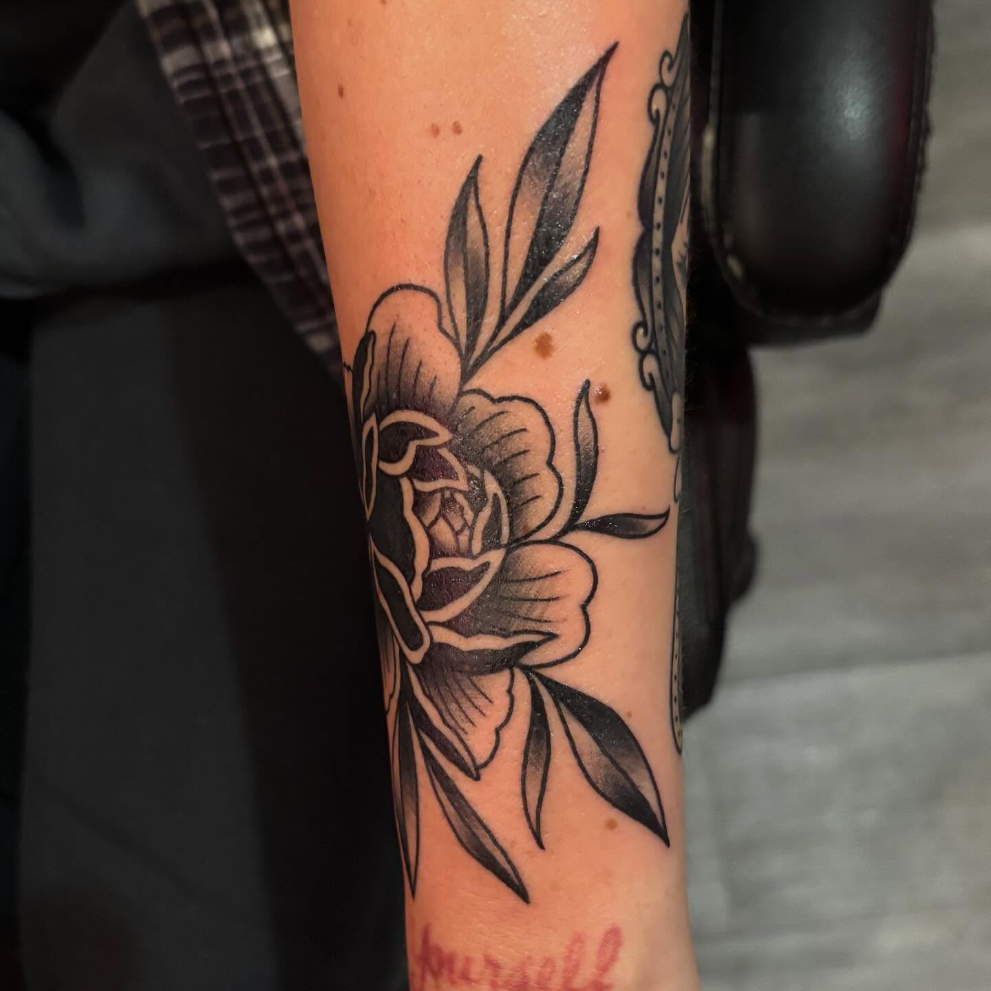 Tattoo by @gypsymaverick_ — black_and_grey