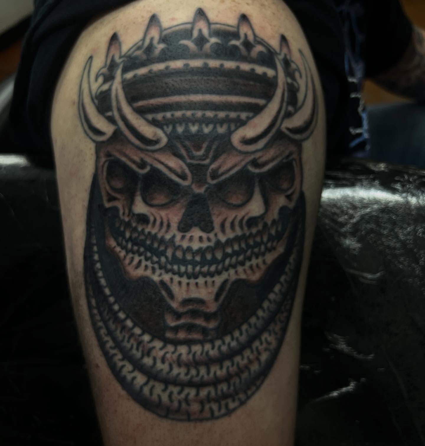 Tattoo by @max_aaron_tat2 — black_and_grey