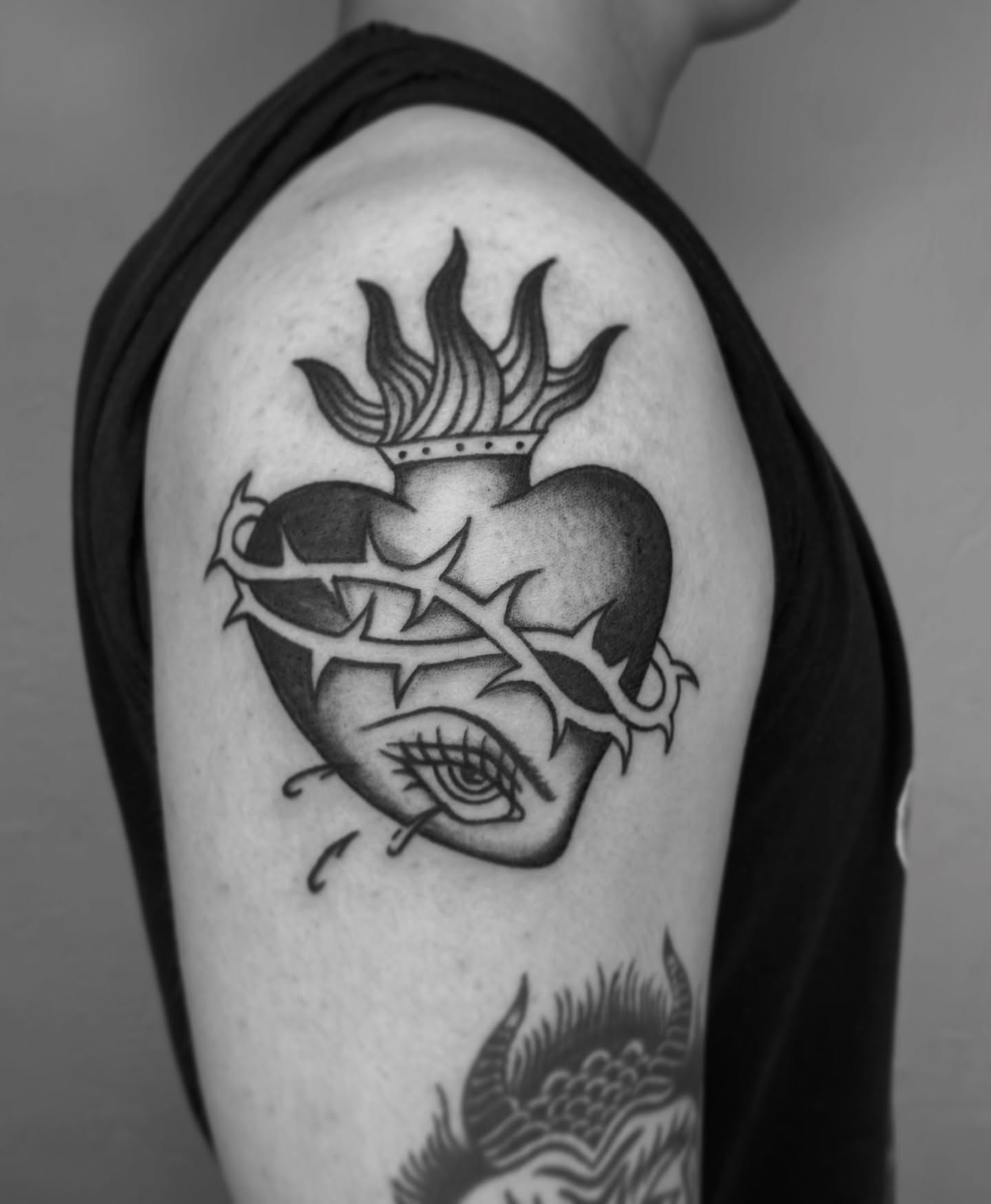 Tattoo by @hontraditional — american_traditional, black_and_grey