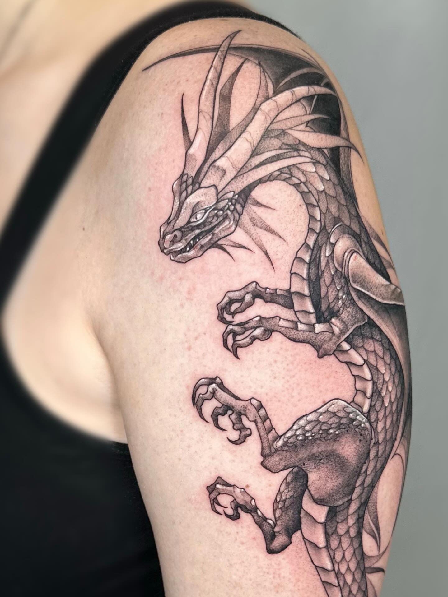 Tattoo by @grimmyweep — black_and_grey, realism