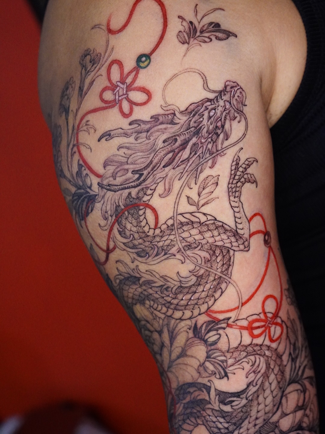 Dragon japanese irezumi tattoo on the upper arm by 🌛 Lê Huỳnh🌜, Dallas, Texas
