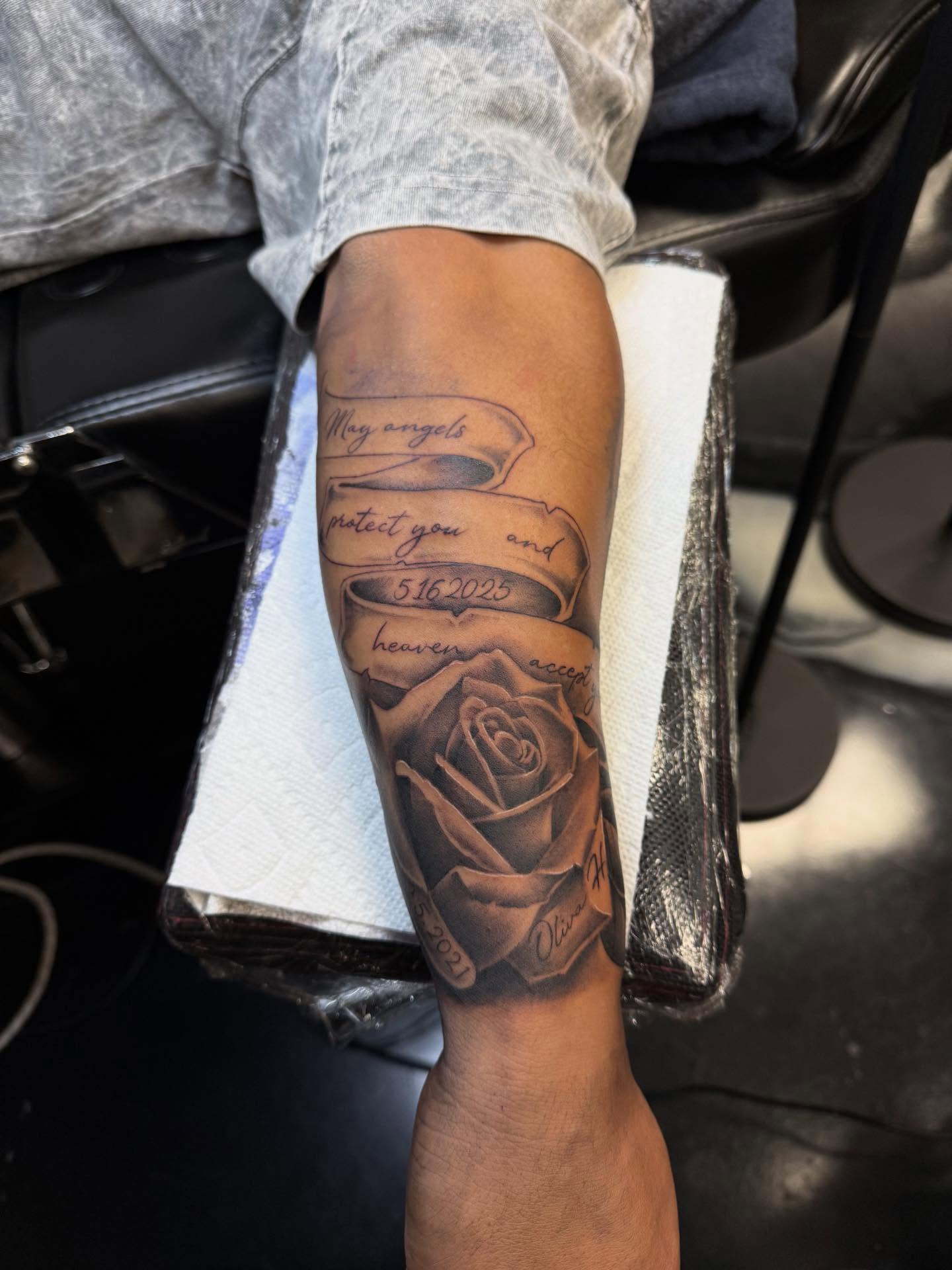 Tattoo by @inkedbyscratch — black_and_grey