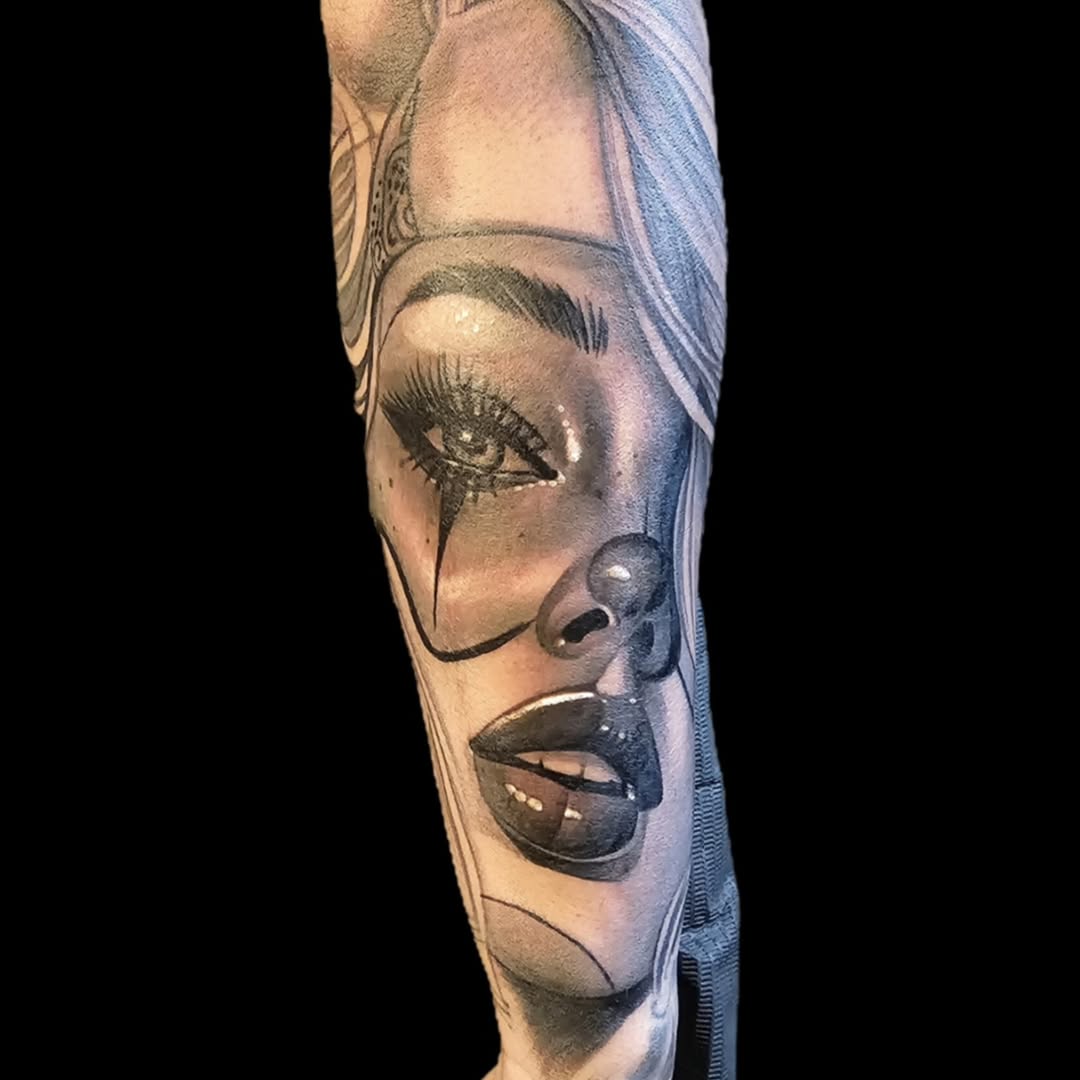 Tattoo by @lmt_customink — realism, black_and_grey