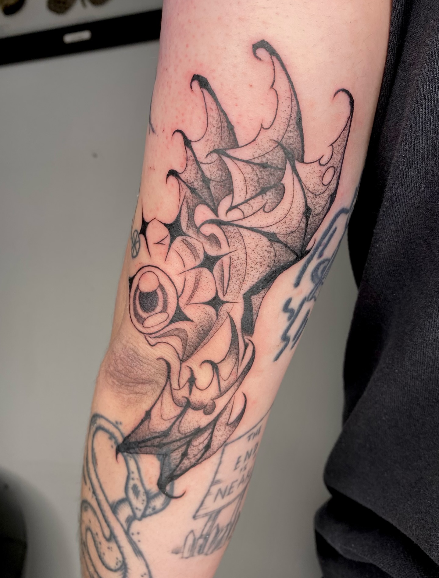 Tattoo by @sabbatma — dotwork, black_and_grey