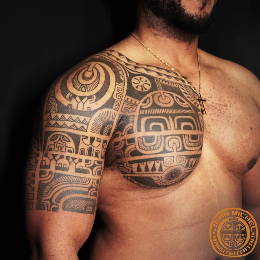 Tattoo by @jeanmichelmanutea — tribal, geometric