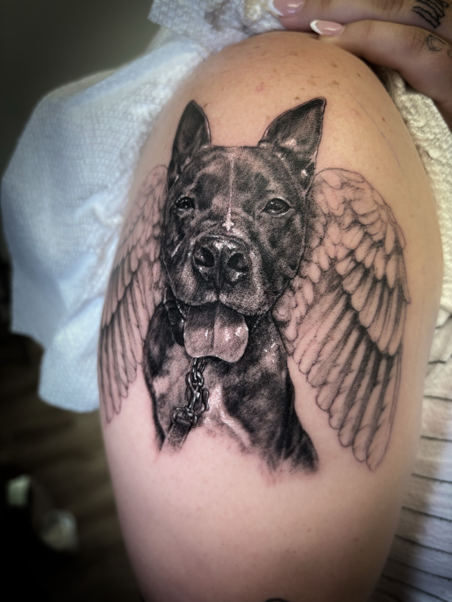 Tattoo by @jenpetronella — realism, black_and_grey
