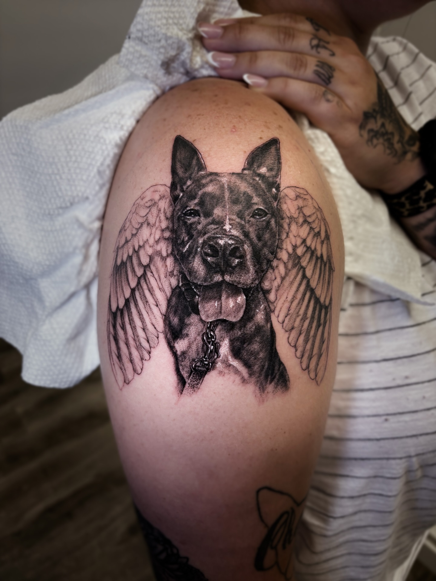 Tattoo by @jenpetronella — realism, black_and_grey