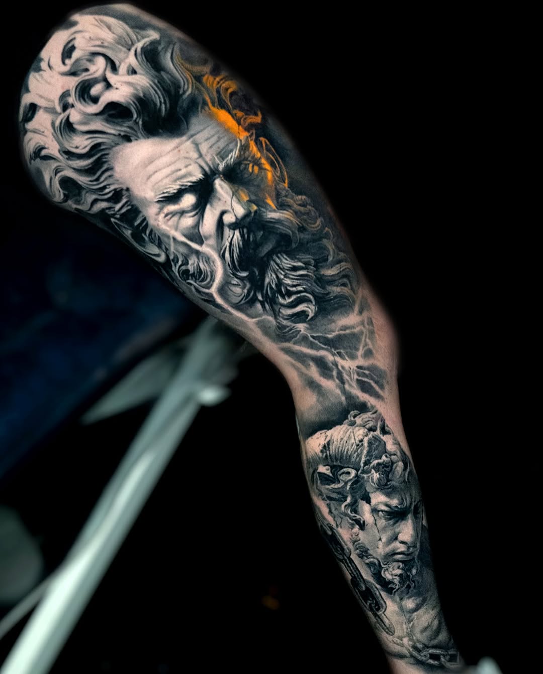 Tattoo by @umzii__tattoo β realism, black_and_grey