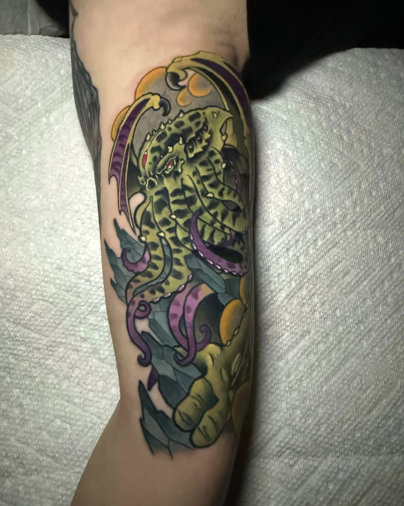Japanese dragon japanese irezumi tattoo on the forearm by taylor mills