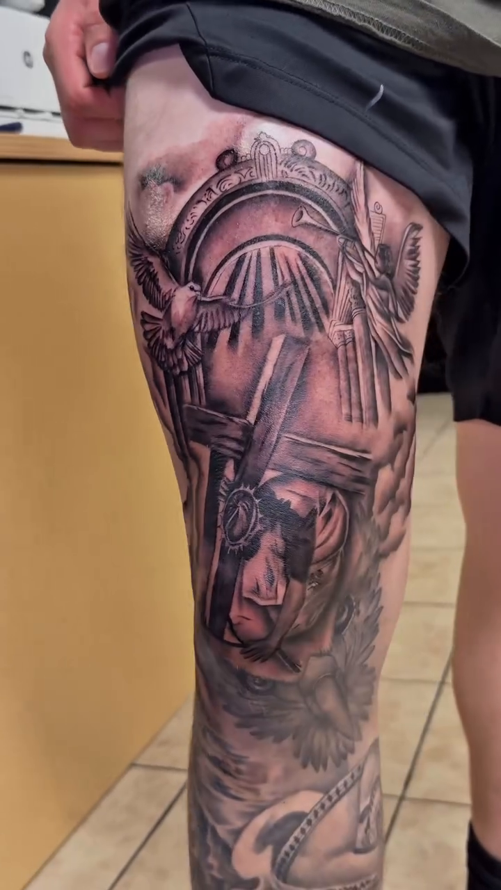 Tattoo by @alv13ink โ realism, black_and_grey