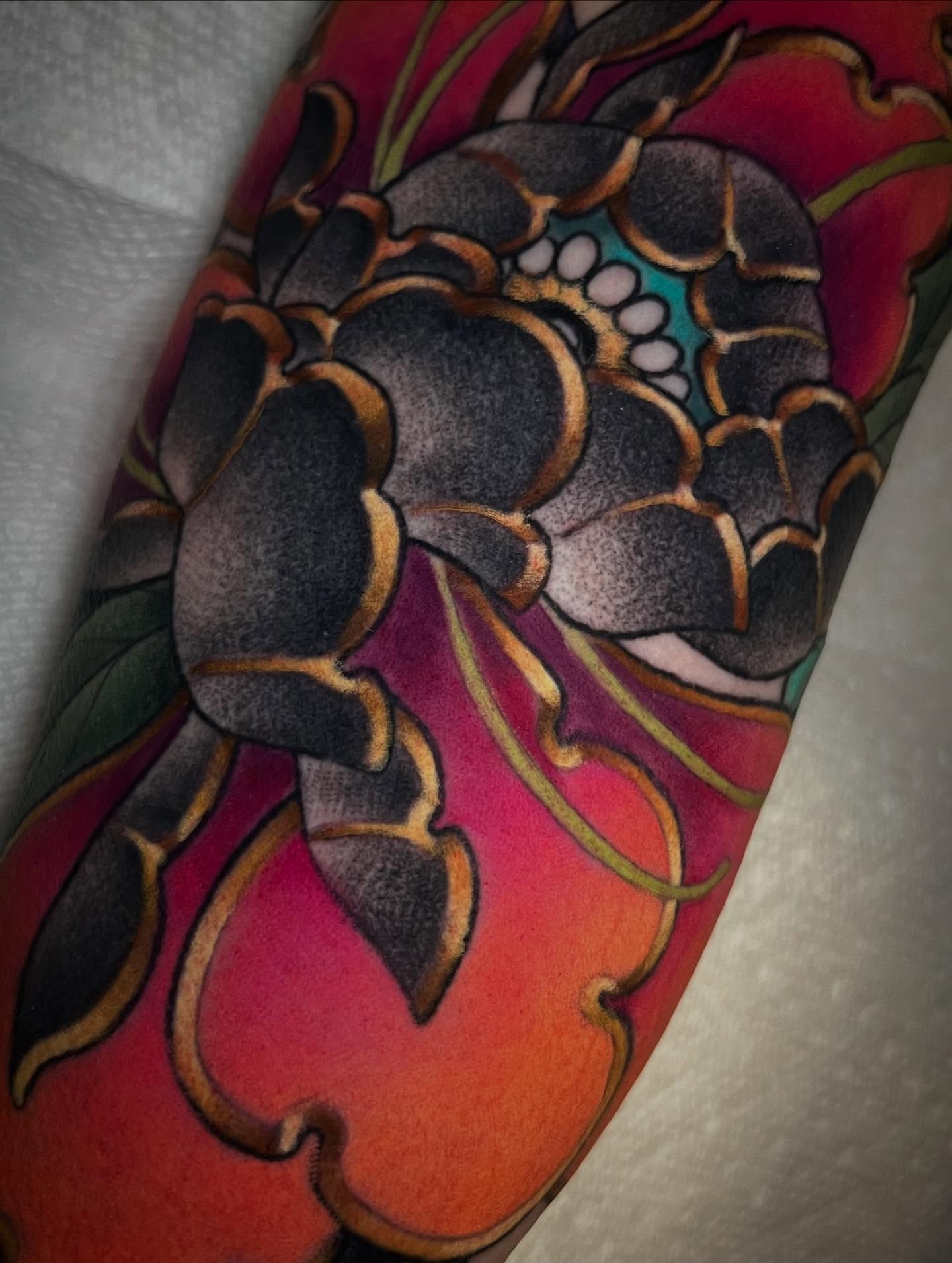 Tattoo by @katienowicki — american_traditional, dotwork