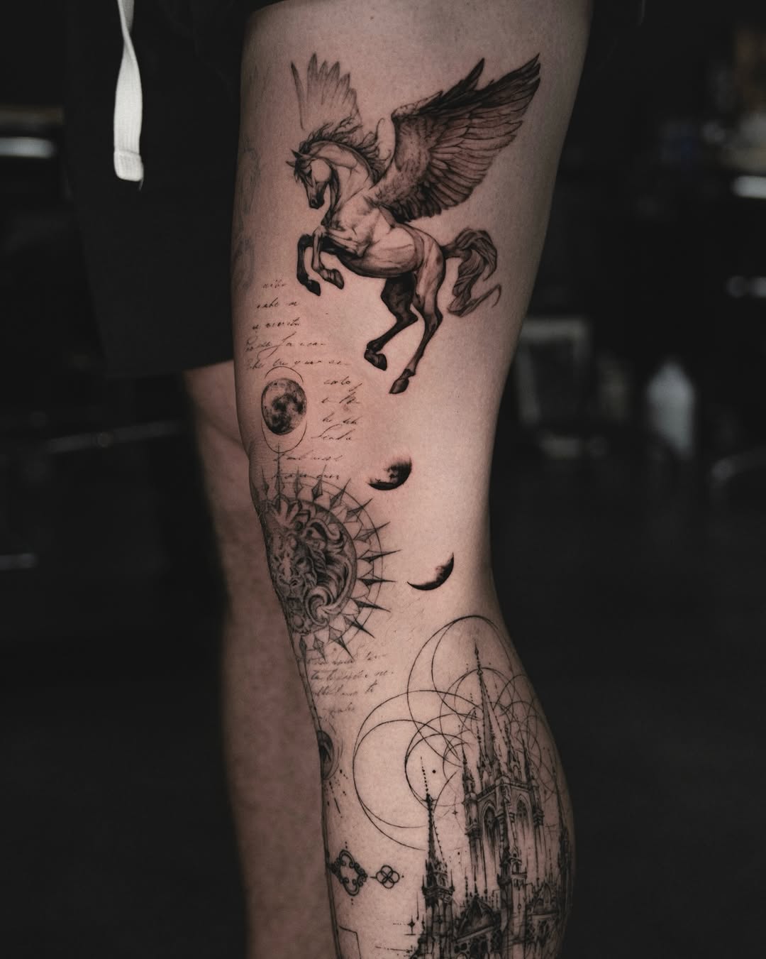Tattoo by @ron.alvarez_tattoo — black_and_grey, realism