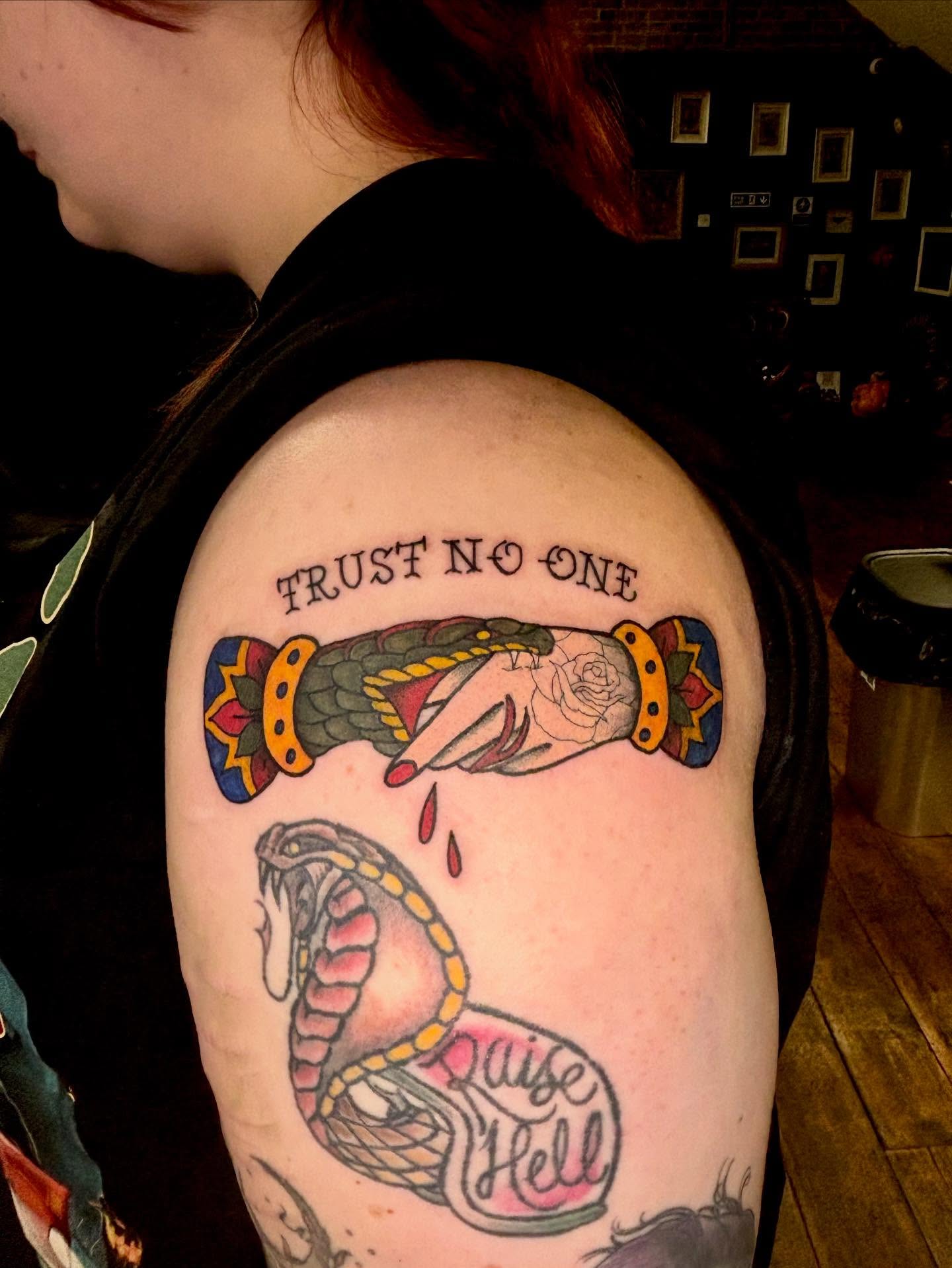 Tattoo by @lucyhtattoo — american_traditional, dotwork