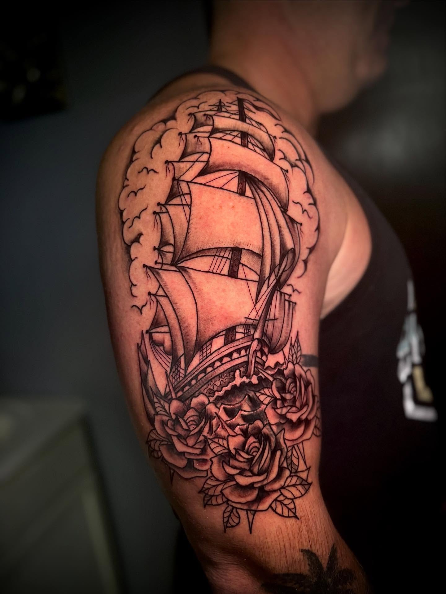 Tattoo by @tattoosbypatt_ — american_traditional, black_and_grey