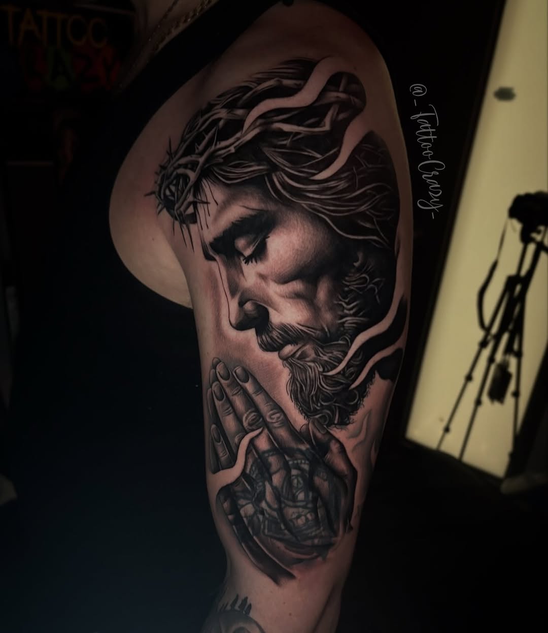 Tattoo by @_tattoocrazy_ — realism, black_and_grey