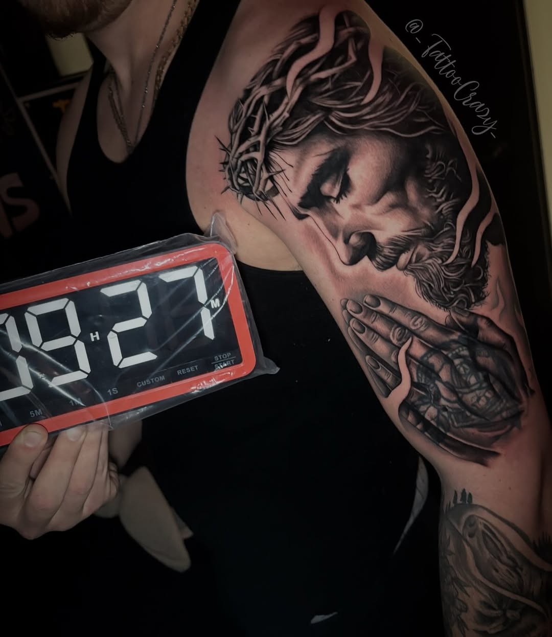 Tattoo by @_tattoocrazy_ — realism, black_and_grey